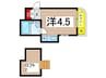 SKコーポ 1Rの間取り