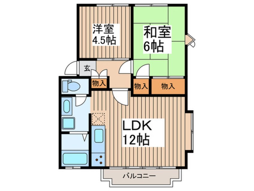 間取図 サンライトハイツＡ