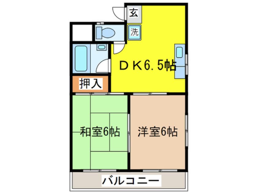 間取図 フラット大竹Ⅱ
