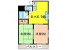 フラット大竹Ⅱ 2DKの間取り