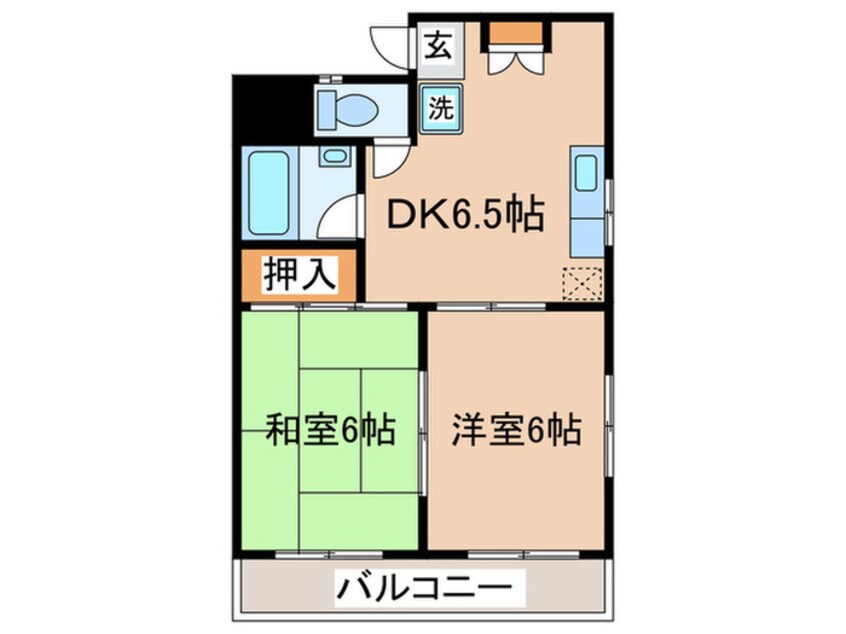 間取図 フラット大竹Ⅱ