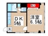 エスパス橘 1DKの間取り