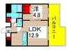 アルファーコート綾瀬3 1LDKの間取り