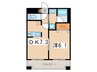パ－クヒル三ッ沢 1DKの間取り