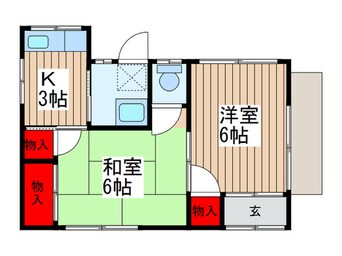 間取図 鍵山2丁目貸家2