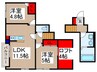 仮）リッチグレイス 2LDKの間取り