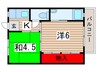 ビレッジハウス長沼２号棟 2Kの間取り