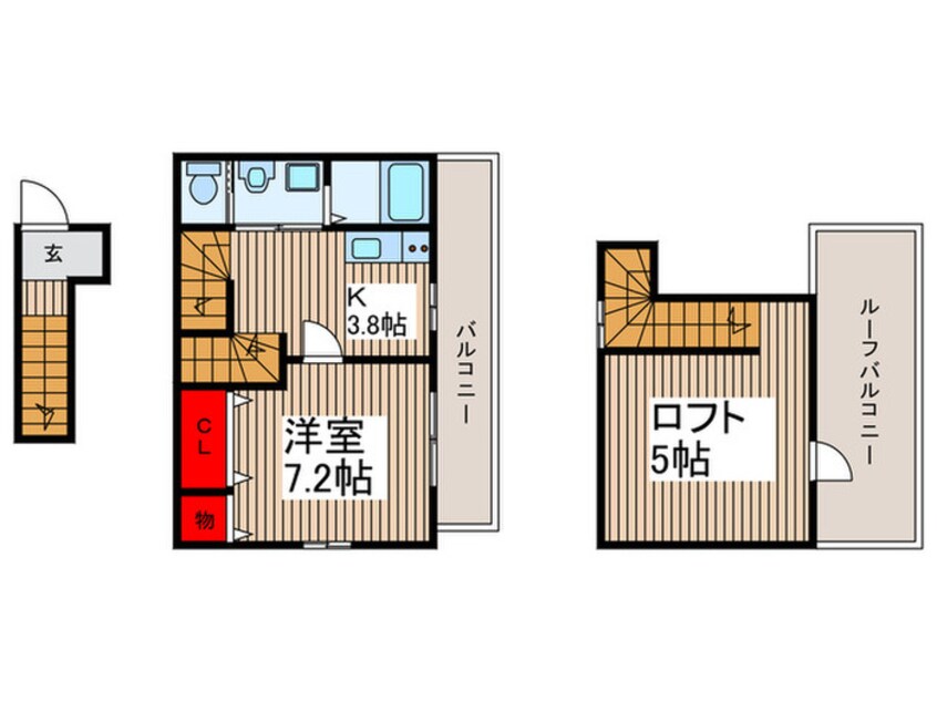 間取図 デュオキューブ坂下町