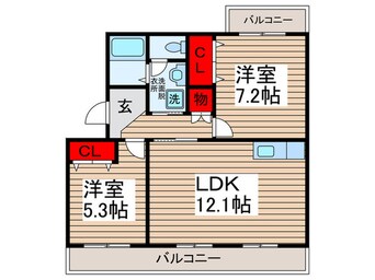 間取図 サンモールＫＡＺＵ