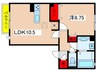 第３コスモヴィラＡ 1LDKの間取り
