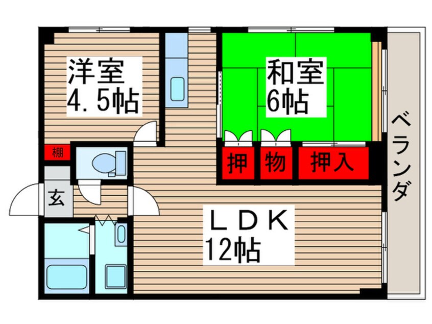 間取図 ニュ－ハイツ  クラ