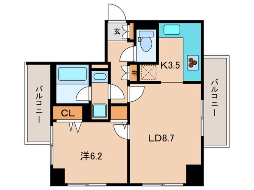 間取図 トゥール高輪（302）