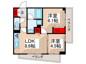 間取図 パ－クアクシス錦糸町