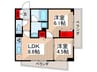 パ－クアクシス錦糸町 2LDKの間取り