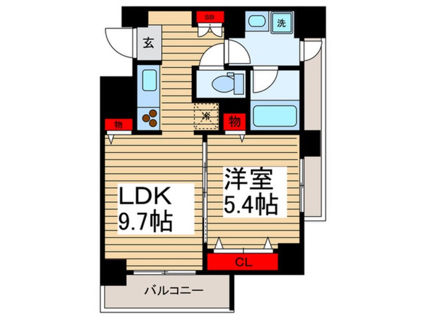 間取図 パ－クアクシス錦糸町