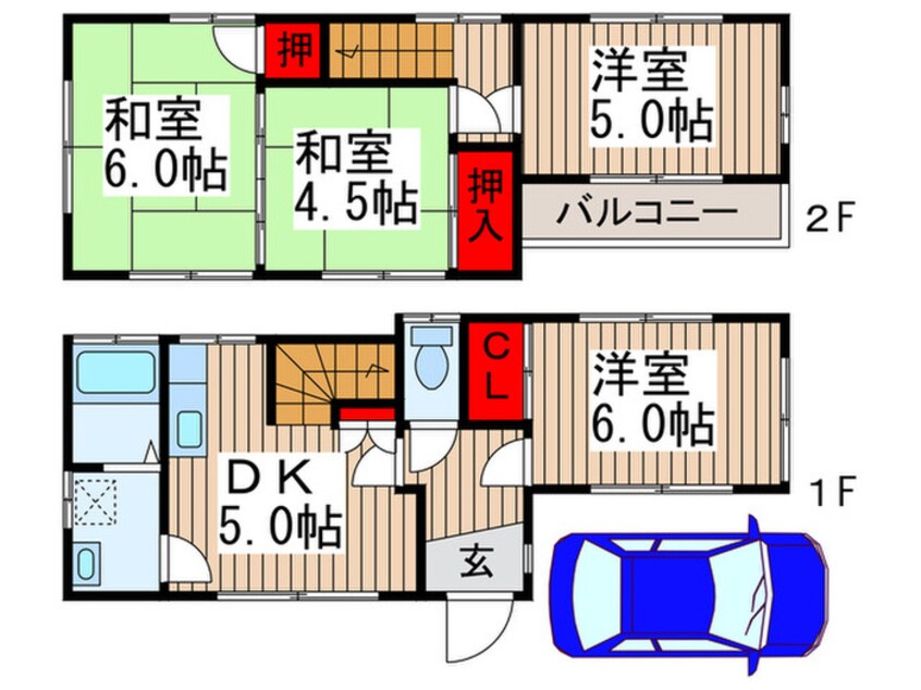 間取図 八木ケ谷２丁目戸建