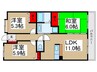 うれし野ＤＵＥＴ 3LDKの間取り
