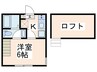 ステラ藤が丘 1Kの間取り