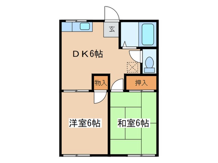 間取り図 グランデュ－ル福山Ｂ