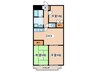 メルベーユ湘南 3DKの間取り