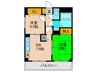 宮崎台コ－トパレス 2DKの間取り