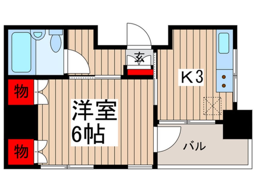 間取図 ベルグリーン錦糸町（６０４）