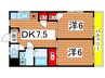 第１マンションコスモ 2DKの間取り