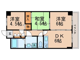 間取図 メインハイツ中央