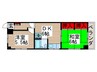 勝木コ-ポ 2DKの間取り