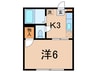 ミアカ－ザ 1Kの間取り