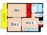 森ビル 2Kの間取り