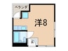 メゾンサカモト 1Rの間取り