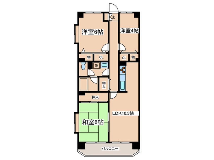 間取図 セントラルパレス１５