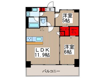 間取図 エムズ両国亀沢