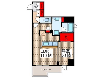 間取図 ｼｰｽﾞﾝﾌﾗｯﾂ蔵前ﾊﾟｰｸﾌﾛﾝﾄ