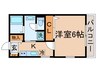 リーベン 1Kの間取り