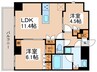ｸﾚｽﾄｺｰﾄ蔵前ｽﾃｰｼｮﾝﾌﾛﾝﾄ 2LDKの間取り