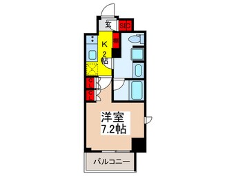 間取図 ｸﾚｽﾄｺｰﾄ蔵前ｽﾃｰｼｮﾝﾌﾛﾝﾄ