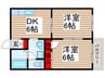 ビバリ－ハイツ 2DKの間取り