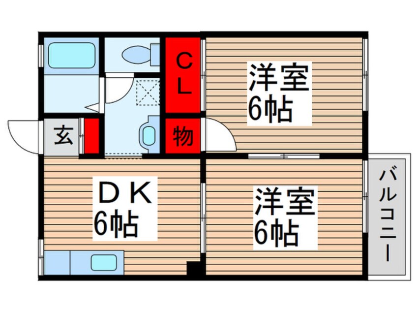 間取図 ビバリ－ハイツ