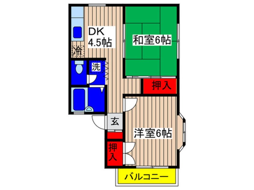 間取図 メゾンクレ－ル