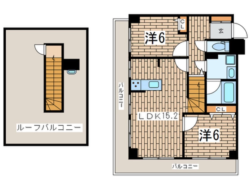 間取図 ﾘｭｸｽ湘南鎌倉ｵｰｼｬﾝﾋﾞｭｰ(302)