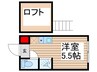 ハーモニーテラス日ノ出町Ⅳ 1Rの間取り