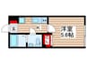 ルノン平井ｓｏｕｔｈ 1Kの間取り