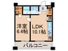 レジデンスシャルマン月島 1LDKの間取り
