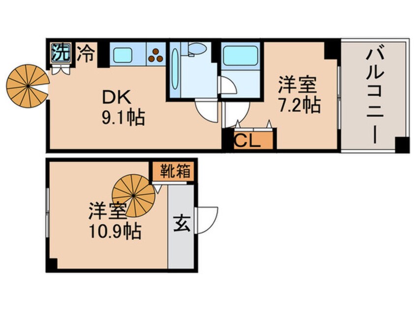 間取図 レジデンスシャルマン月島