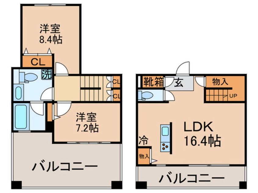 間取図 レジデンスシャルマン月島