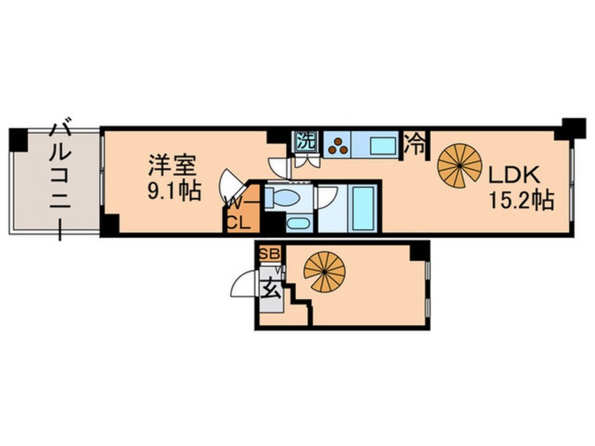 間取図 レジデンスシャルマン月島