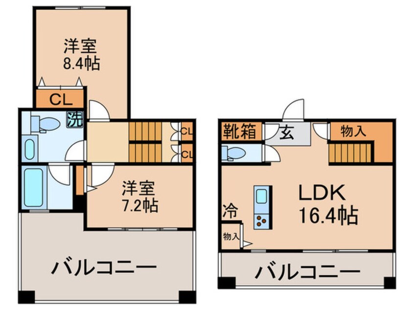 間取図 レジデンスシャルマン月島