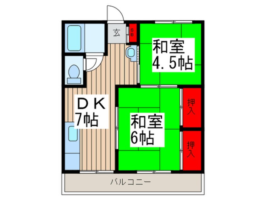 間取図 名志窪第１マンション